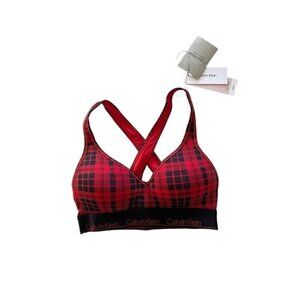 CALVIN KLEIN Women's Modern Cotton Holiday Padded‎ Bralette Size XS NWT $46